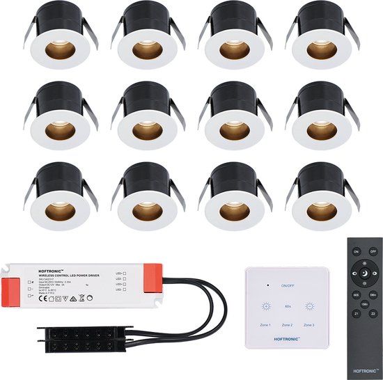 HOFTRONIC Set van 12 Olivia LED Mini Inbouwspots