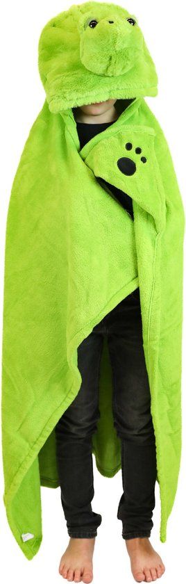 4KidsOnly Noxxiez Fleece Deken Schildpad Groen 100x130cm