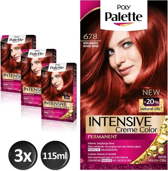 Schwarzkopf Poly Palette 678 Robijnrood Voordeelverpakking - 3 stuks