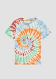 s.Oliver Kinder T-shirt met batikeffect - Hemelsblauw