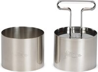 Patisse Bakring met aandrukker - Set van 2 - RVS - Zilver