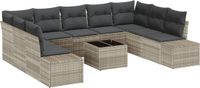 vidaXL Banc de jardin gris clair polyrattan