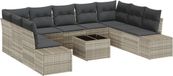 vidaXL Banc de jardin gris clair polyrattan