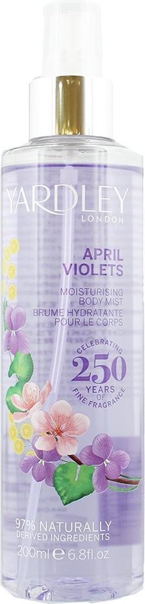 Yardley London April Violets - Moisturising Fragrance Body Mist Spray - 200 ml