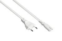 Alcasa P0370-W007 electriciteitssnoer Wit 0,75 m Netstekker type C C7 stekker