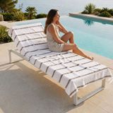 Komfortec Strandhanddoek 100x180 cm, Katoen, Grote Badhanddoek met Streepdessin, Zacht & Absorberend, Ideaal voor Strand, Zwembad en Vakantie