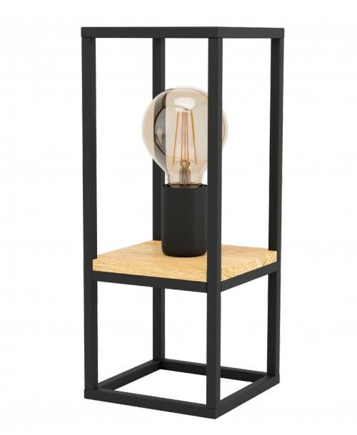 EGLO Libertad Tafellamp - E27 - Zwart/Bruin