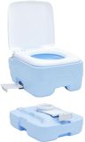 VidaXL Camping toilet lichtblauw en wit 41,5 x 36,5 x 30 cm polyetheen