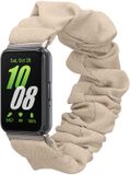 kwmobile elastisch bandje voor smartwatch - Geschikt voor Samsung Galaxy Fit 3 - Horlogebandje van katoen - In crème
