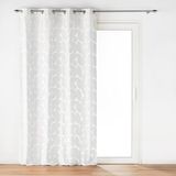 Douceur d'intérieur Gordijn met ogen (135 x 260 cm) Geolia wit, fluweel devoré