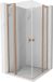 Mexen Mist L Duo cabine de douche pivotante 110 x 110 cm, transparent, cuivre brossé
