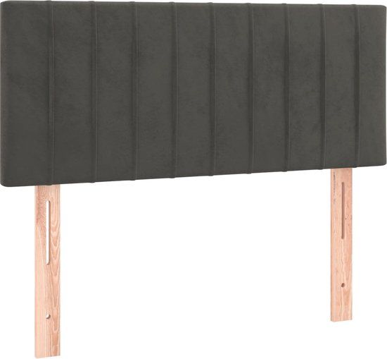vidaXL Hoofdbord 90x5x78/88 cm fluweel donkergrijs