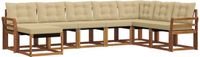 vidaXL - Acacia Hout Loungeset - Hoek Loungeset - 8 Zitplaatsen - Natuurlijk en Beige