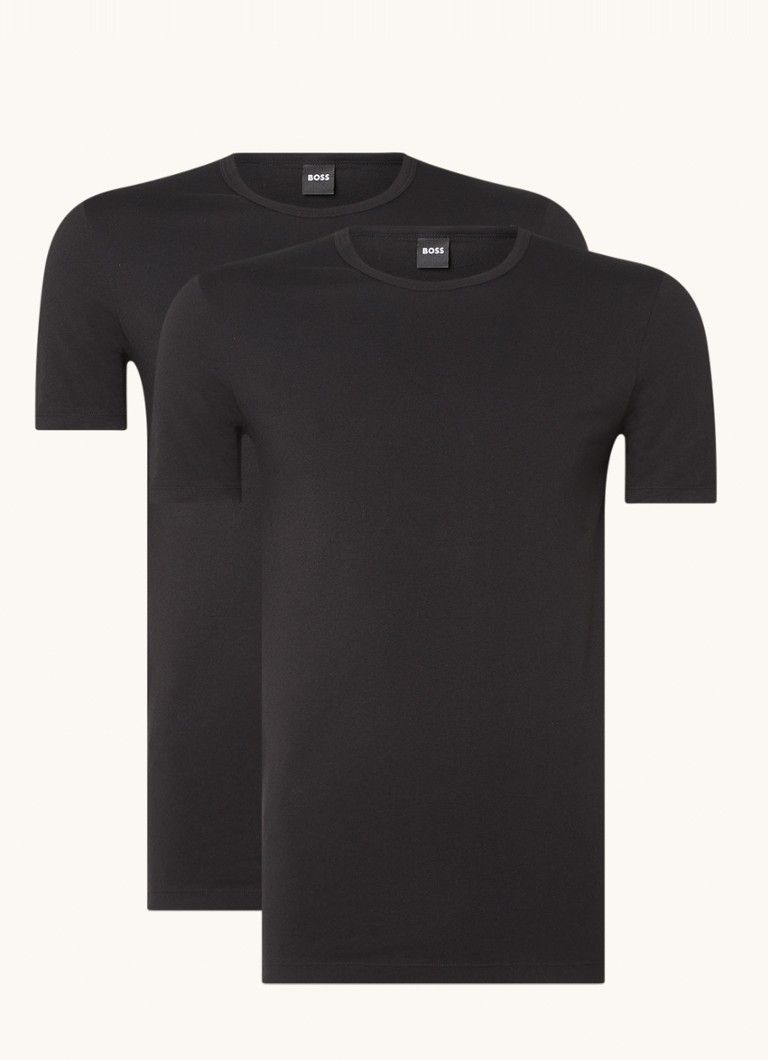 HUGO BOSS T-shirt met stretch - 2-pack
