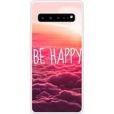 Samsung Bedrukt siliconen hoesje compatibel met Galaxy S10 5G Be Happy nuage