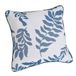 LINDER - Kussen gevuld met upcycle/gerecyclede stof - Geweven en geverfd in Frankrijk - Natuurstijl - Passepoil afwerking - Afneembare hoes - Kleur Matisse blauw - Afmetingen 45x45cm - Collectie