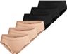 Conta Dames hipster slip 6 pack fijnrib beige/zwart
