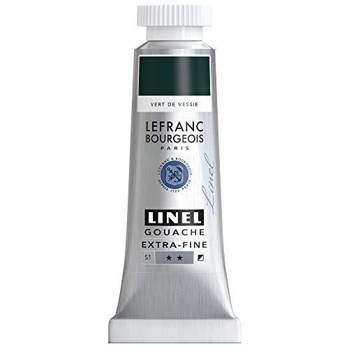 Lefranc & Bourgeois Lefranc Bourgeois 301206 Linel Gouache extra- fijne en gladde aquarelverf met maximale kleurintensiteit, helderheid voor streeploos aanbrengen, tube van 14 ml - Sap Green