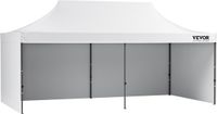 VEVOR Partytent 304,8x609,6x320cm Wit Polyester Staal Waterdicht Inklapbaar