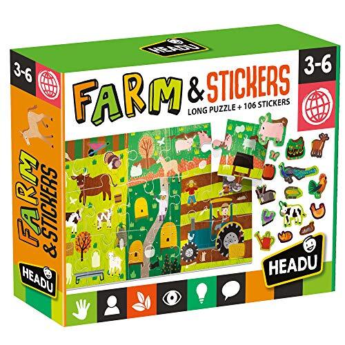 Headu - Farm & Stickers - educatief spel voor kinderen van 3 tot 6 jaar.