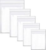 Shenzhen Haorui Industrial Technology Co., Ltd. Sacs refermables en plastique transparent - Lot de 500 pièces - 5 tailles de sacs zippés - Sacs étanches pour le stockage et le transport