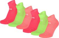 Xtreme Sockswear Xtreme Yoga Sokken Neon Roze / Groen / Oranje - 6 paar - Pilates sokken - Antislip - Anatomisch voetbed - Maat 39/42