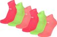 Xtreme Sockswear Xtreme Yoga Sokken Neon Roze / Groen / Oranje - 6 paar - Pilates sokken - Antislip - Anatomisch voetbed - Maat 39/42