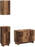 vidaXL 3-delige badkamerkast set EDE Oud hout Bewerkt hout