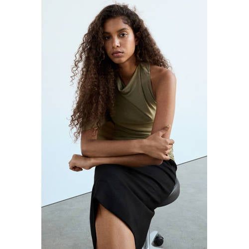 Mango Khaki Top
