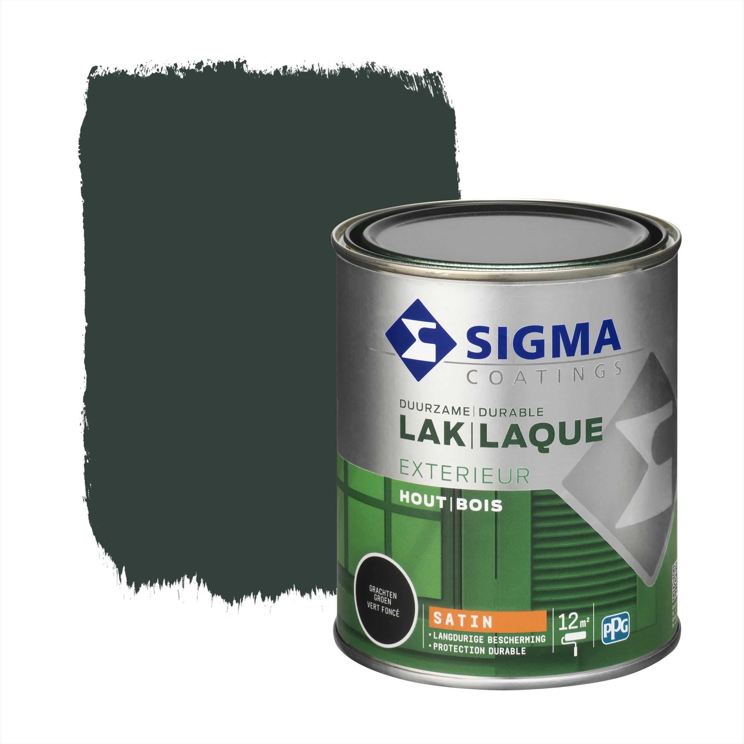 Sigma lak exterieur grachtengroen zijdeglans 750 ml