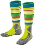 FALKE Uniseks Kind Skisokken SK2 Intermediate Trend K Kh wol functioneel materiaal warm dik 1 paar, Geel Lightning 1690, 23-26
