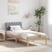 Maison Exclusive - Cadre de lit, marron et gris clair, 75 x 190 cm, pin massif