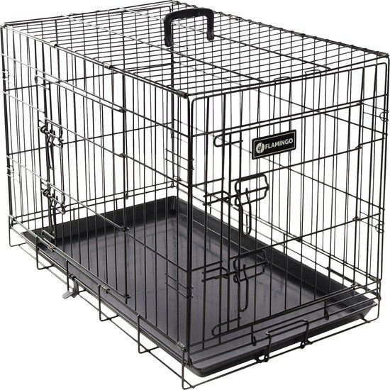 Flamingo Ebo Hondenbench M - Zwart - 47 x 77 x 55 cm