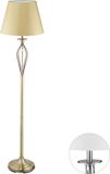 Merkloos Relaxdays Schemerlamp - Antiek Design - E27 Fitting - 158 x 39 cm - Goud