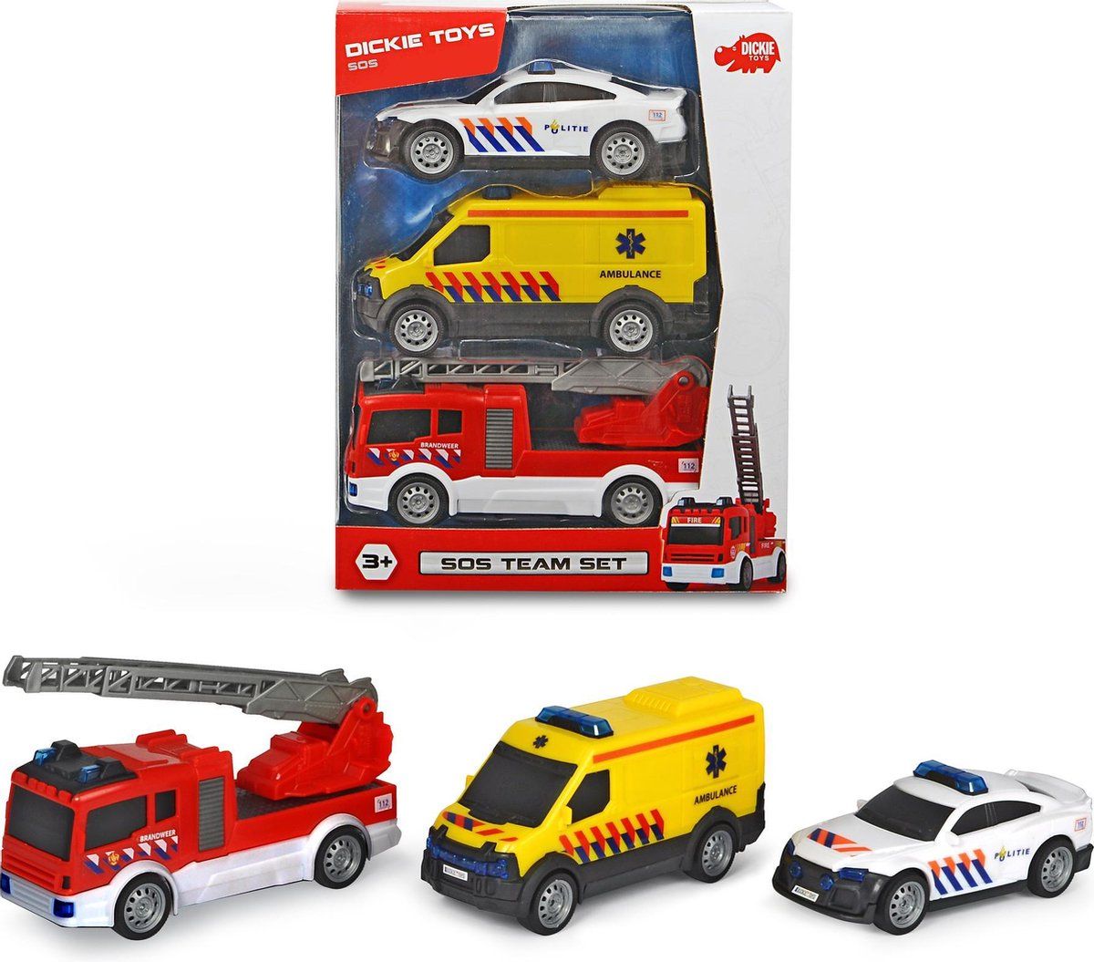 Dickie Toys SOS Team Set Nederland - Speelgoedvoertuig