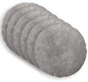 vidaXL - Kussensloop - 6 pcs - HEERLEN - Lichtgrijs - Ø 30 cm - Microfiber - Fleece