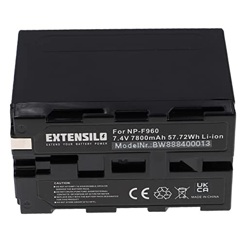 EXTENSILO 1 x reservebatterij voor Sony NP-530, NP-730, NP-930, NP-F330, NP-F530 voor camera (7800mAh, 7,4V, Li-Ion)