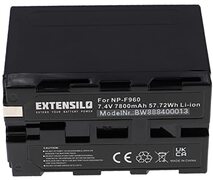 EXTENSILO 1 x reservebatterij voor Sony NP-530, NP-730, NP-930, NP-F330, NP-F530 voor camera (7800mAh, 7,4V, Li-Ion)