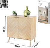 Urban Living "SHELBY" Dressoir met 2 deuren met push-pull systeem 80x40xH80 cm