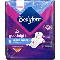 Bodyform Goodnight Ultra Large Maandverband Met Vleugels - 8 stuks