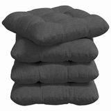 vidaXL - Zitkussens - 4 stuks - Corduroy stof - Donkergrijs - 45 x 45 cm