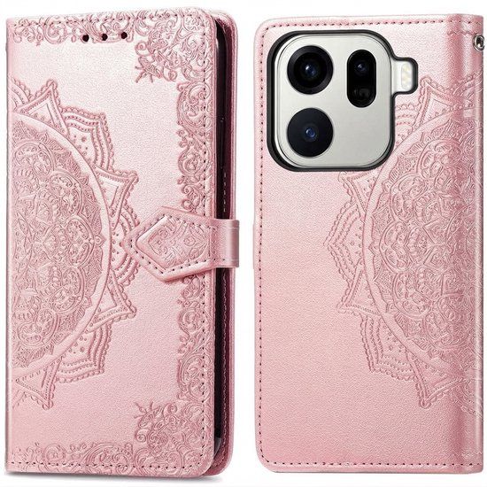 imoshion Hoesje - Geschikt voor Oppo Find X9 Pro - Mandala Bookcase - Rosé Goud