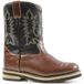 29: Bottes Western pour enfant modèle Roping en cuir bicolore avec semelle en caoutchouc cousue