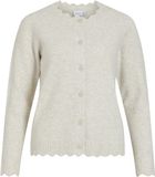 Vila Vest Vinikolina L/s O-neck Knit Cardigan 14118273 Super Light Natural Melan Dames Maat - S