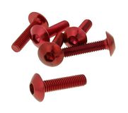Vicma Fairing Screws Hex Socket Head - anodized aluminum red - set of 6 pieces - M5x20