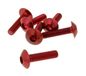 Vicma Fairing Screws Hex Socket Head - anodized aluminum red - set of 6 pieces - M5x20