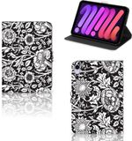 B2Ctelecom Housse pour iPad Mini 6 (2021) Fleurs noires
