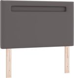 vidaXL - LED Hoofdbord Grijs 100 cm Kunstleer