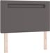 vidaXL - LED Hoofdbord Grijs 100 cm Kunstleer