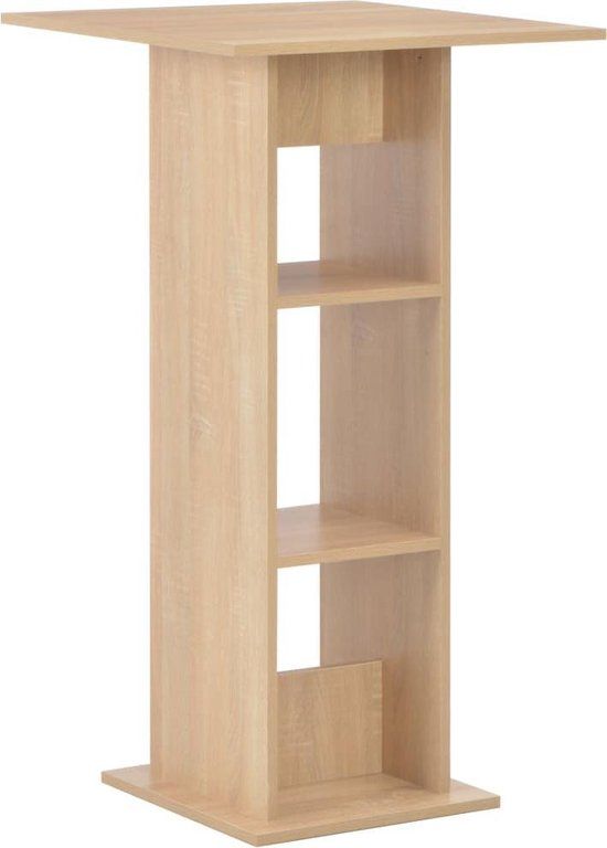 vidaXL Bartafel Eikenkleurig 60x60x110 cm